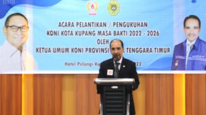 Wagub Nae Soi Lantik Jeriko Sebagai Ketua Koni Kota Kupang 1 IMG 20220608 WA0088