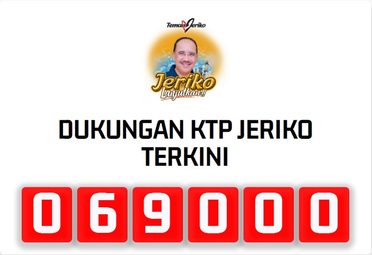 Luar Biasa, Dukungan Untuk Jeriko Tembus 69,000 KTP