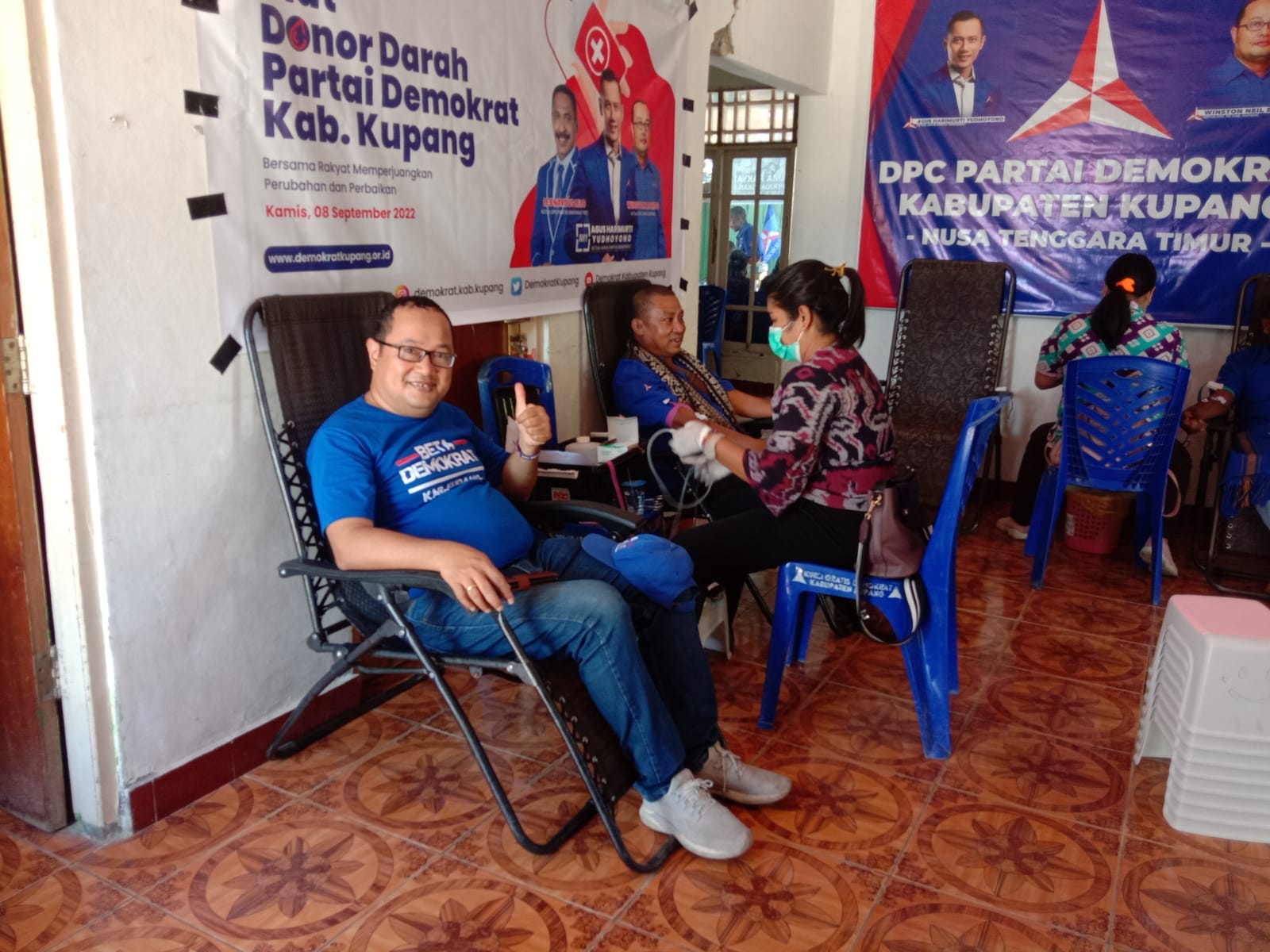 Meriahkan HUT Ke 21, DPC Demokrat Kabupaten Kupang Sumbang 40 Kantong Darah