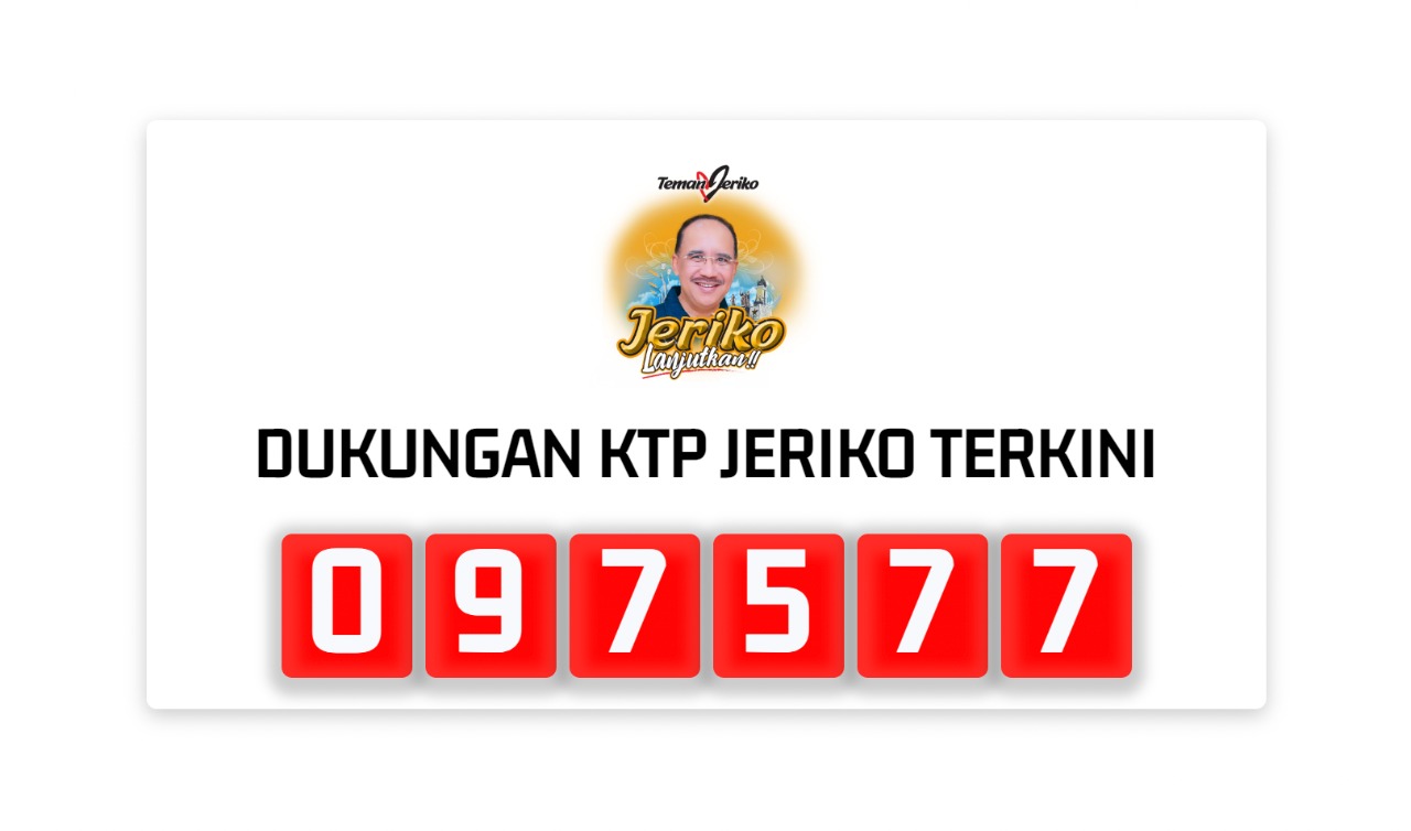 Jeriko Mendapat Banyak Cinta Warga, Pencapaian KTP 97,577