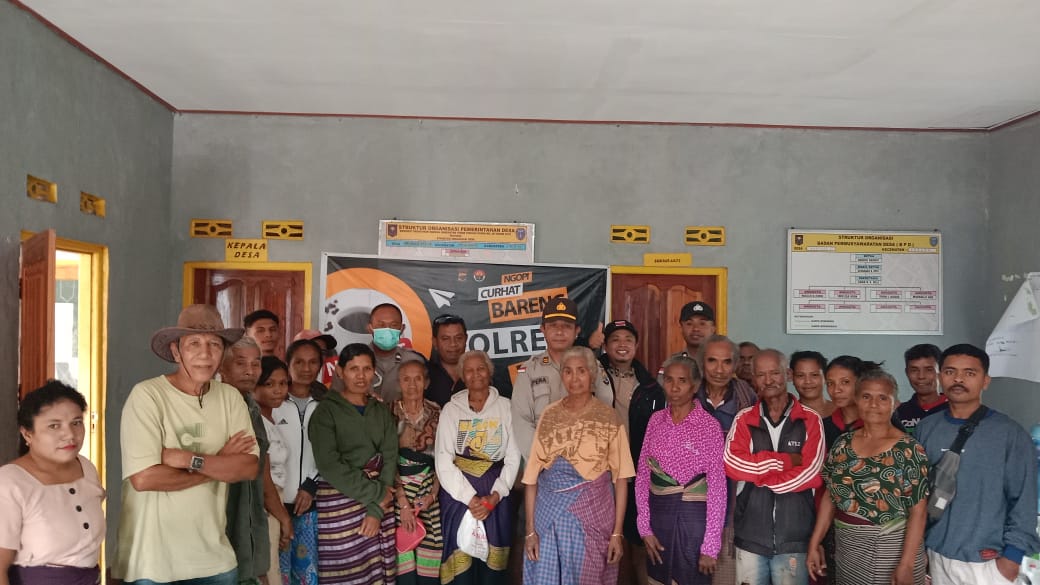 Bentuk Kepedulian Polri Terhadapa Masyarakat, Polsek Insana Gelar Ngopi Curhat di Desa Manunain A