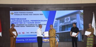 Penjabat Wali Kota Kupang Terima LHP BPK Perwakilan NTT