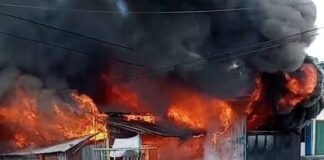 Kebakaran Rumah Makan Dan Supermarket Di Kecamatan Teluk Mutiara, Korban Dua Orang Anak Dan Ibu Yang Sedang Hamil