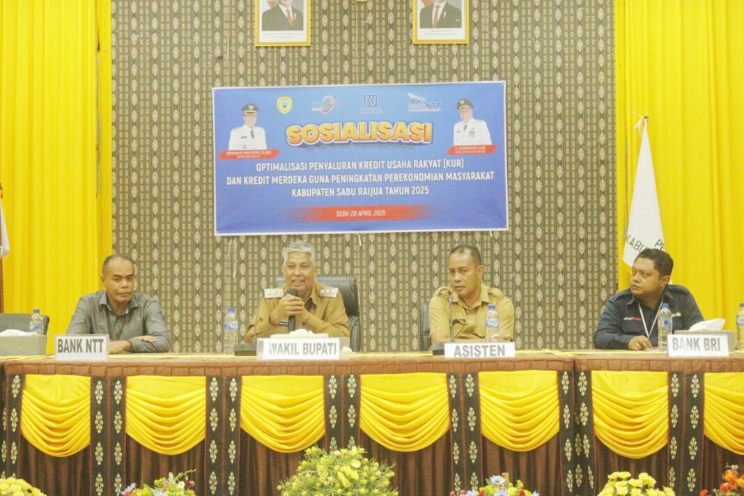 Wakil Bupati Sabu Raijua Thobias Uly Buka Kegiatan Sosialisasi Optimalisasi Penyaluran KUR dan Kredit Merdeka Bagi Pelaku UMKM