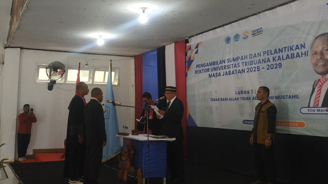 Ketua Pengurus Yayasan Tribuana Alor Resmi Melantik Elia Maruli Sebagai Rektor Untrib Kalabahi Masa Jabatan 2025-2029