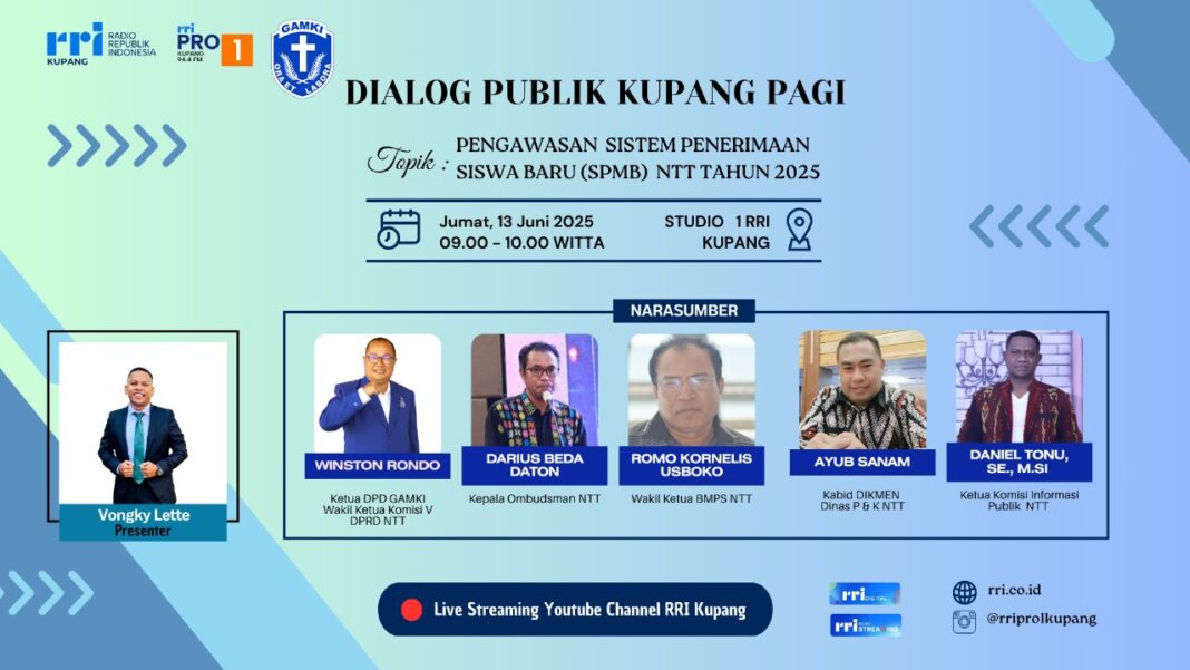 Besok DPD GAMKI NTT Lakukan MoU Dengan RRI Kupang, Selanjutnya Akan Gelar Dialog Interaktif Terkait SPMB Tahun 2025