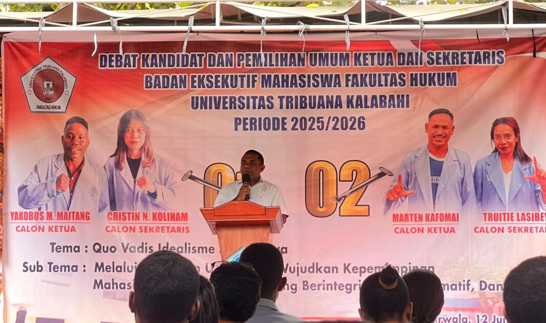 Fakultas Hukum Untrib Kalabahi Gelar Pemilu Raya BEM, Rudi Lema Killa Beri Arahan, Sampaikan Terimakasih Dan Mohon Pamit Sebagai Dekan Periode 2020-2025