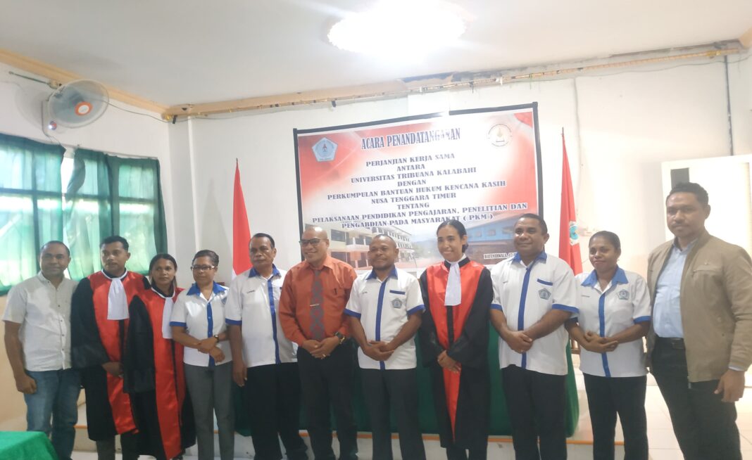 Fakultas Hukum Untrib Dan PBH Kencana Kasih NTT Tandatangani Perjanjian Kerjasama, Tingkatkan Kualitas Pendidikan Hukum Di Alor