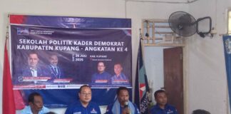 Ketua DPD Partai Demokrat NTT Leonardus Lelo Apresiasi Kegiatan Sekolah Politik Yang Digelar Oleh DPC Demokrat Kabupaten Kupang