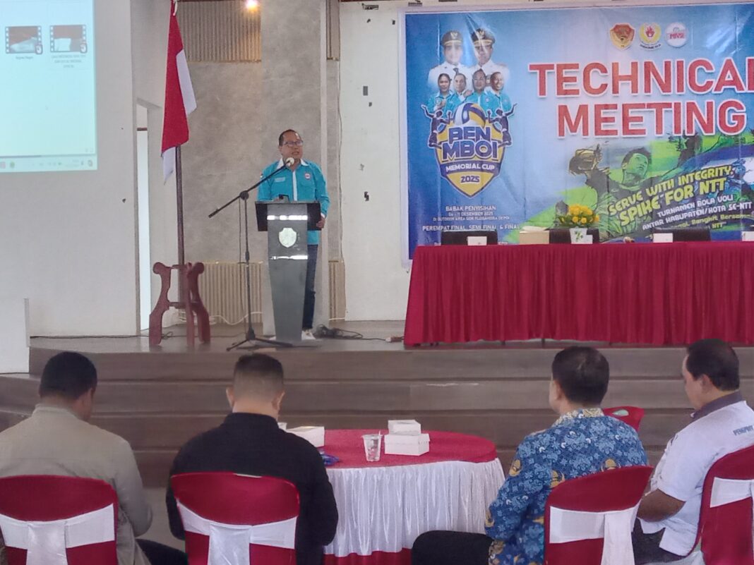 Buka Kegiatan Technical Meeting Turnamen Voli Ben Mboi Memorial Cup : Ketum PBVSI NTT Ingatkan Semangat Persahabatan dan Persaudaraan