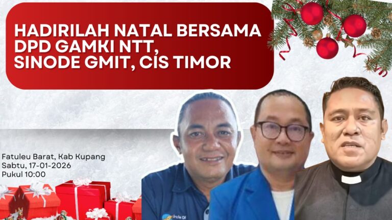Ketua DPD GAMKI NTT, Winston Rondo, Ketua Sinode GMIT Pdt. Samuel Pandie, S.Th, Direktur CIS Timor Haris Oematan