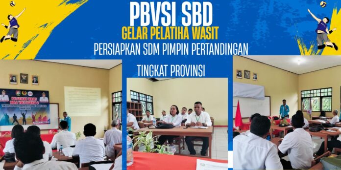 Suasana Pelatihan Wasit yang diselenggarakan Pengkab PBVSI SBD di Tambolaka