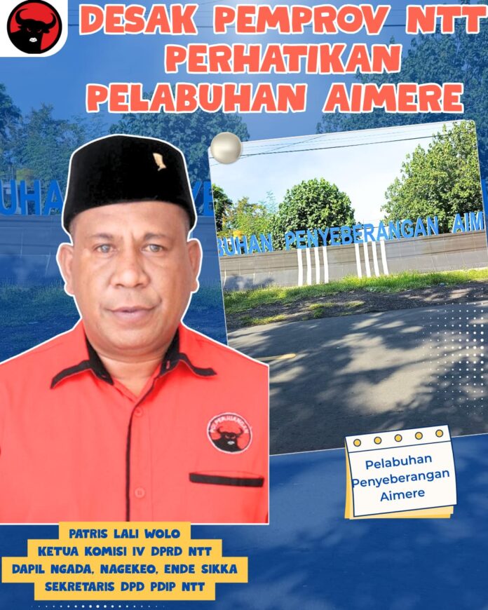 Ketua Komisi IV DPRD NTT, Patris Lali Wolo yang juga Sekretaris DPD PDIP NTT, Anggota DPRD NTT Dapil V (Ngada, Nagekeo, Ende, Sikka)