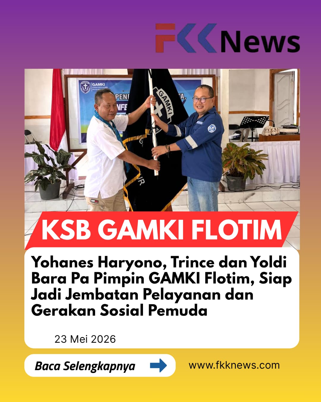 Yohanes Haryono, Trince dan Yoldi Bara Pa Pimpin GAMKI Flotim, Siap Jadi Jembatan Pelayanan dan Gerakan Sosial Pemuda 4 IMG 20260523 WA0005