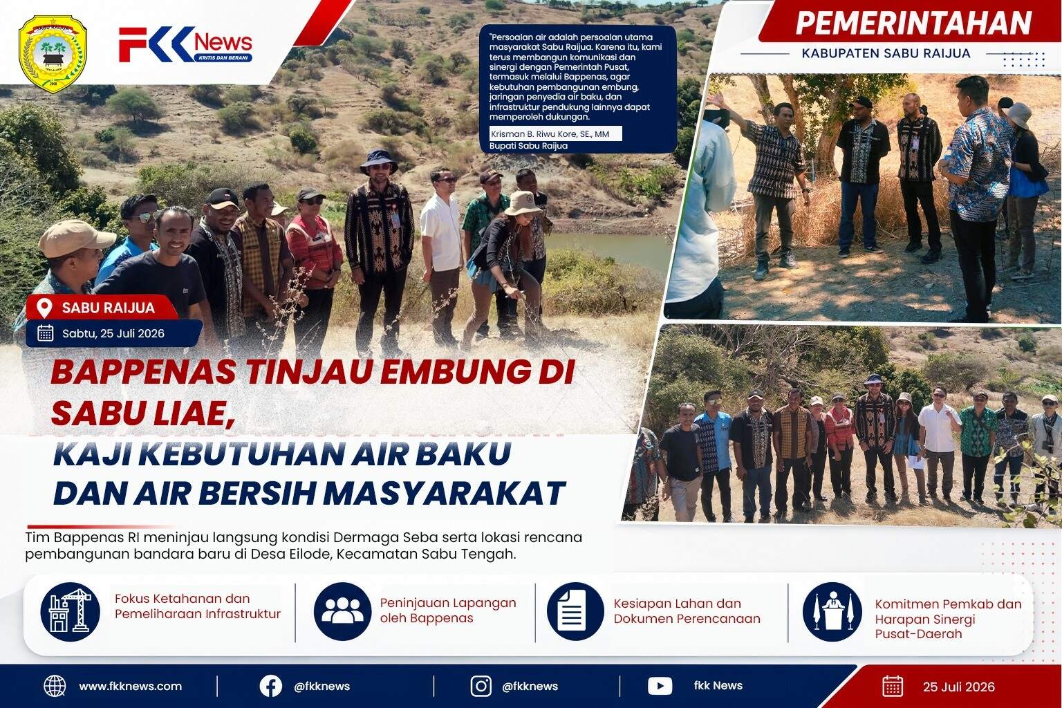 BAPPENAS TINJAU EMBUNG DI SABU LIAE, KAJI KEBUTUHAN AIR BAKU DAN AIR BERSIH MASYARAKAT 4 1 1