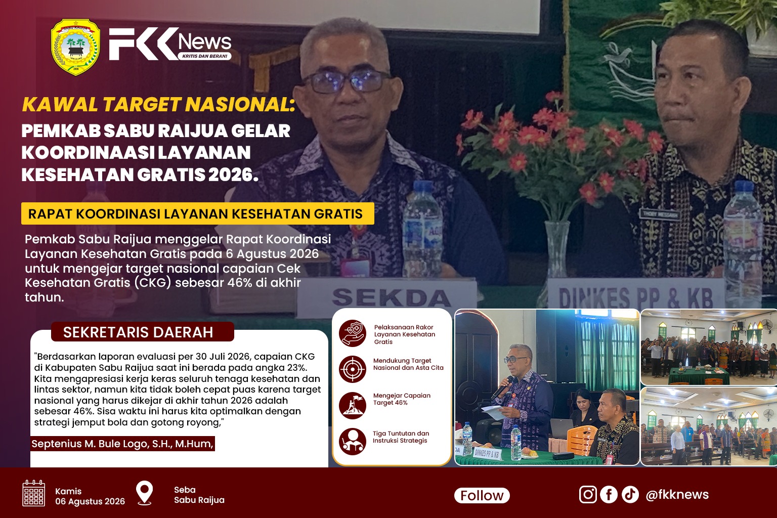 Kawal Target Nasional: Pemkab Sabu Raijua Gelar Koordinaasi Layanan Kesehatan Gratis 2026. 4 WhatsApp Image 2026 08 06 at 17.35.08